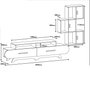 Hanah Home Flora S - Mueble de TV Nogal y Amarillo